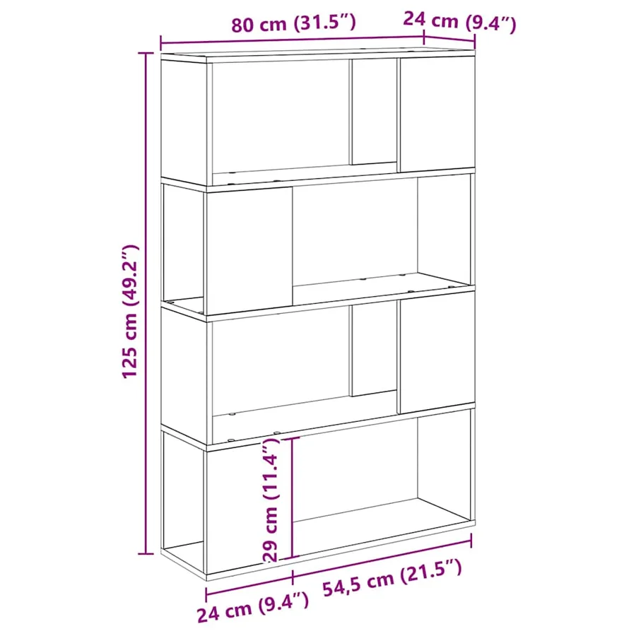 Ensemble meuble TV Marron 80 x 24 x 125 cm Bois d'ingénierie - 11