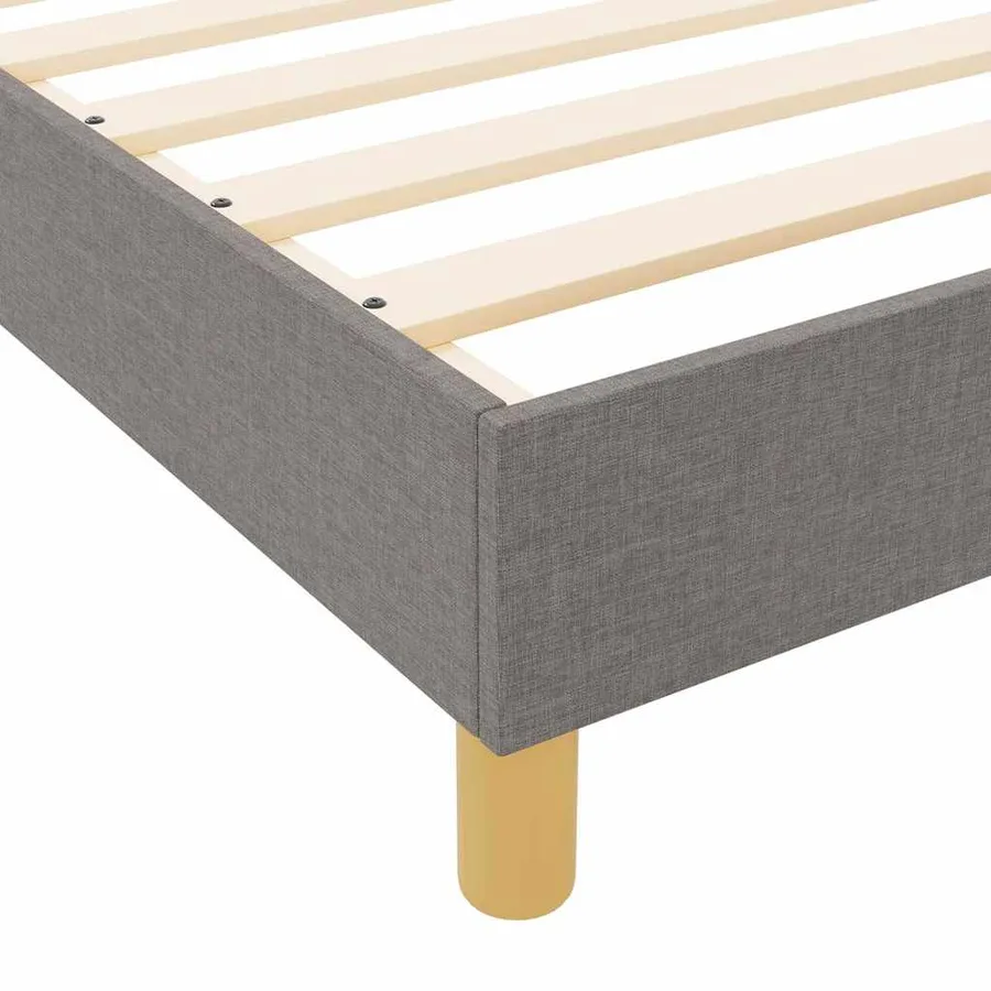 Cadre de lit avec tête de lit Taupe 160 x 200 cm tissu - 11