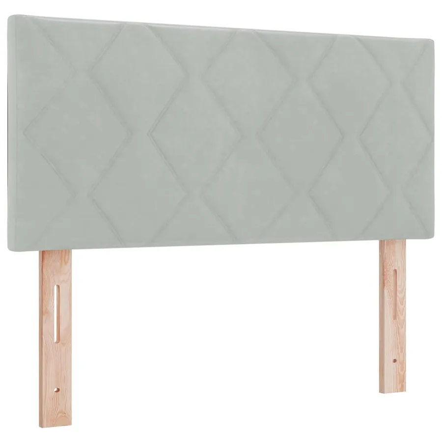 Tête de lit Gris clair 100 cm Velours - 2