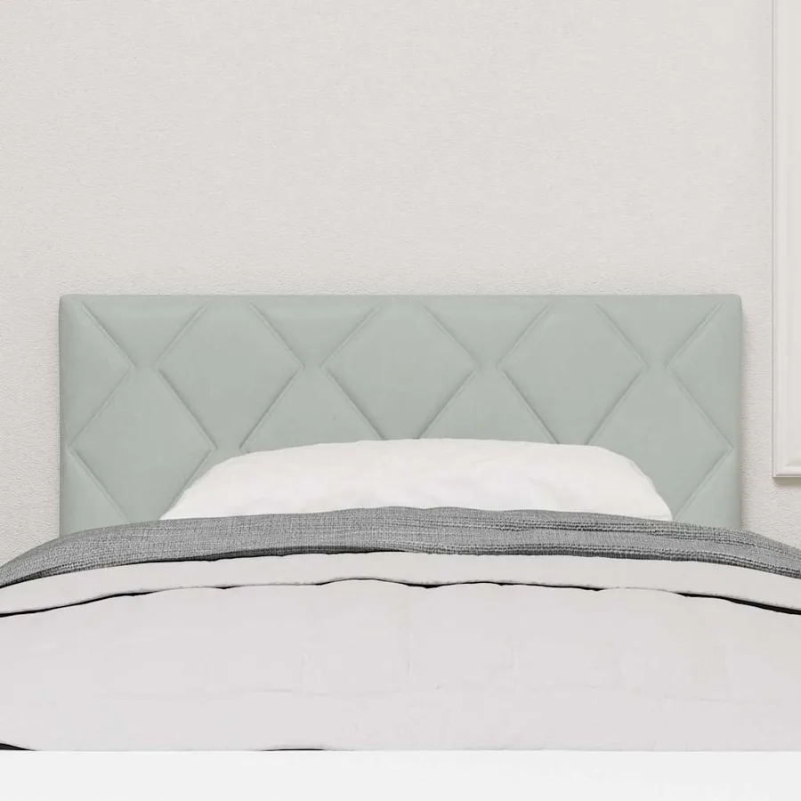 Tête de lit Gris clair 100 cm Velours - 3