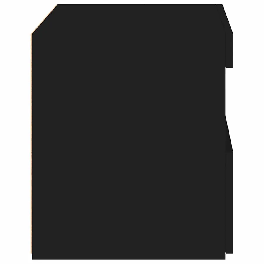 Tables de chevet avec lumières LED 2 pcs noir 50x40x45 cm - 10