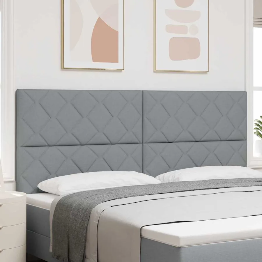 Tête de lit Gris clair 200 cm tissu