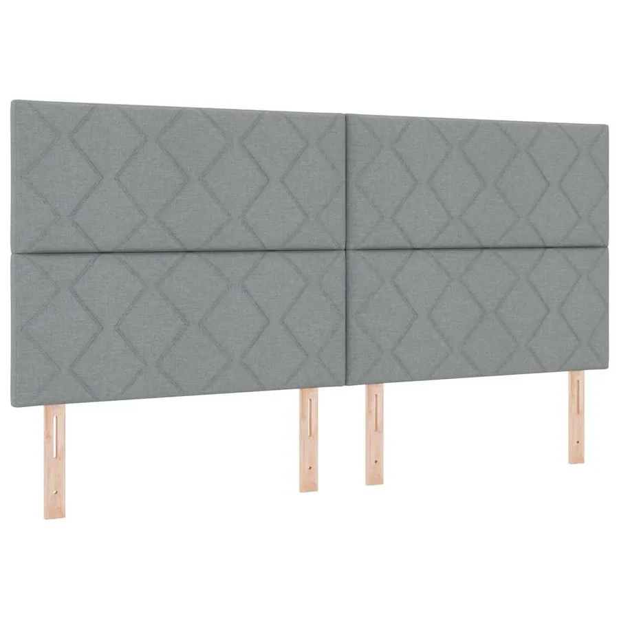 Tête de lit Gris clair 200 cm tissu - 2