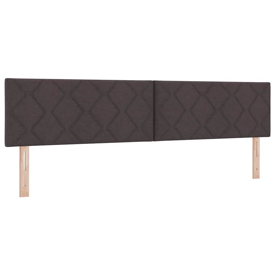 Lit à ressorts avec matelas Marron foncé 200 x 200 cm tissu - 7