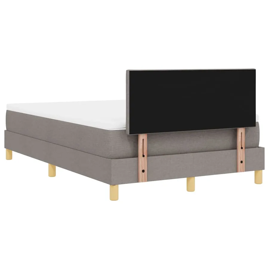 Lit à ressort LED avec bandes LED Taupe 120 x 200 cm tissu - 10