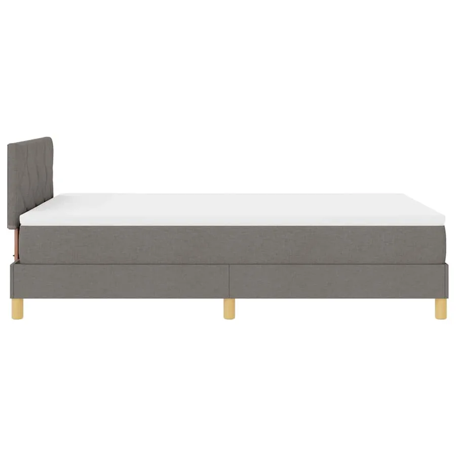 Lit à ressort LED avec bandes LED Taupe 120 x 200 cm tissu - 9