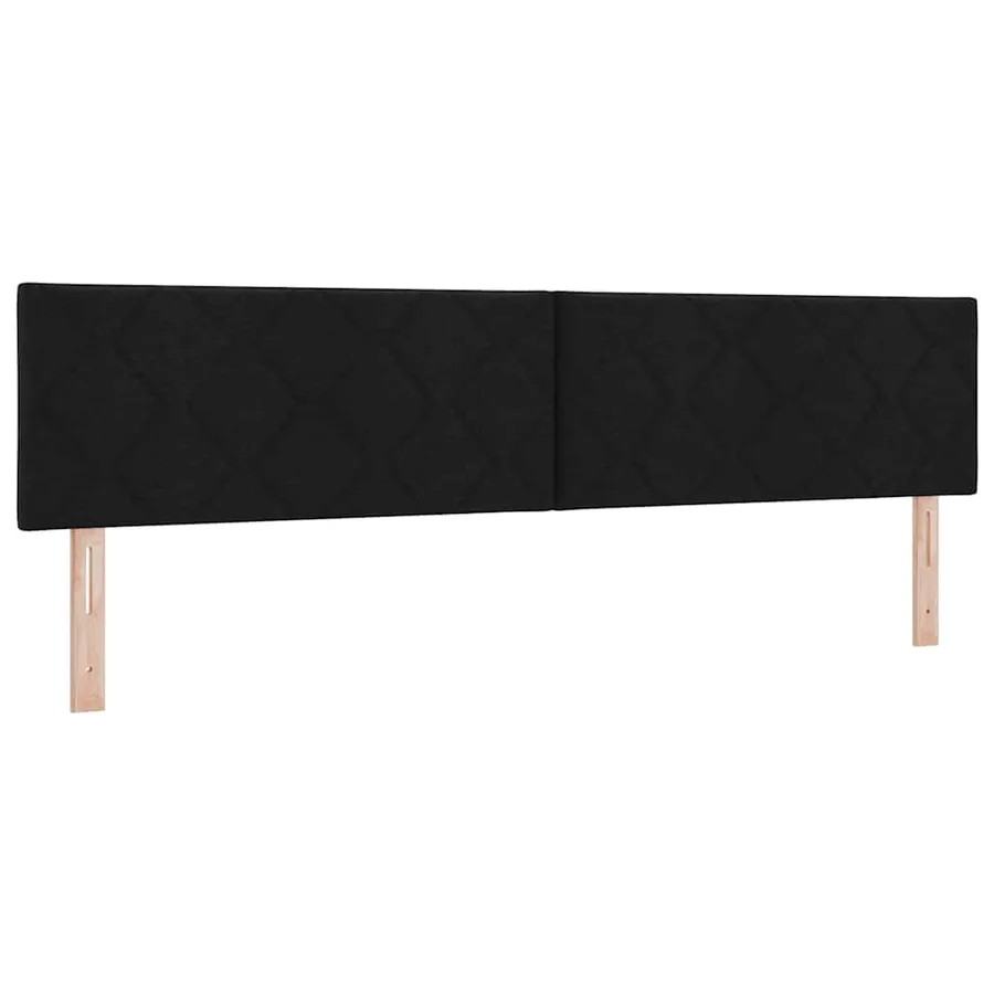 Tête de lit Noir 200 cm tissu - 2