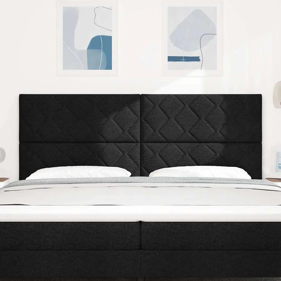 Tête de lit Noir 200 cm tissu - 3