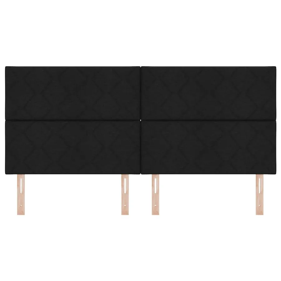 Tête de lit Noir 200 cm tissu - 4