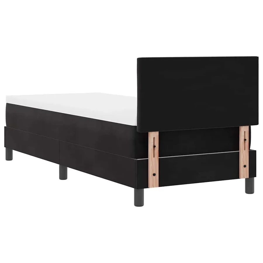 Lit à ressort LED avec bandes LED Noir 80 x 200 cm Velours - 10