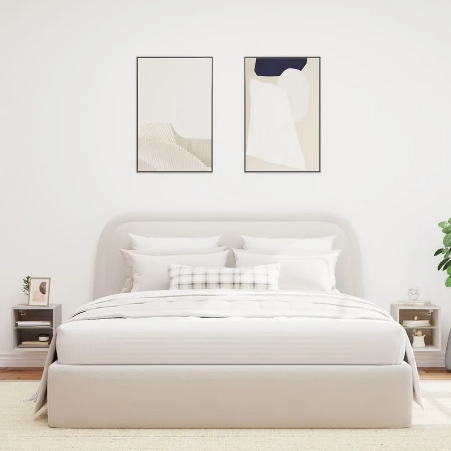 Meubles TV muraux et lumières LED 2pcs sonoma gris 30x28,5x30cm - 3