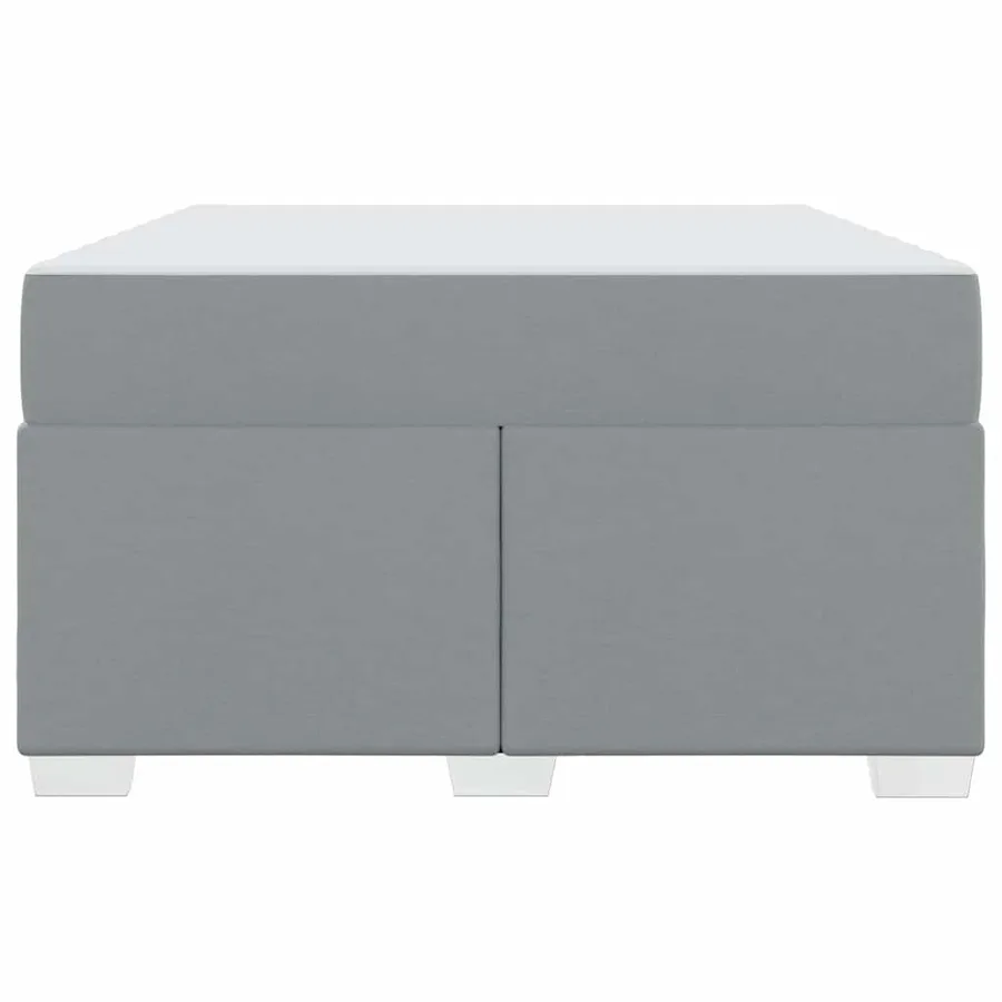 Cadre de lit avec matelas Gris clair 120 x 190 cm tissu - 5