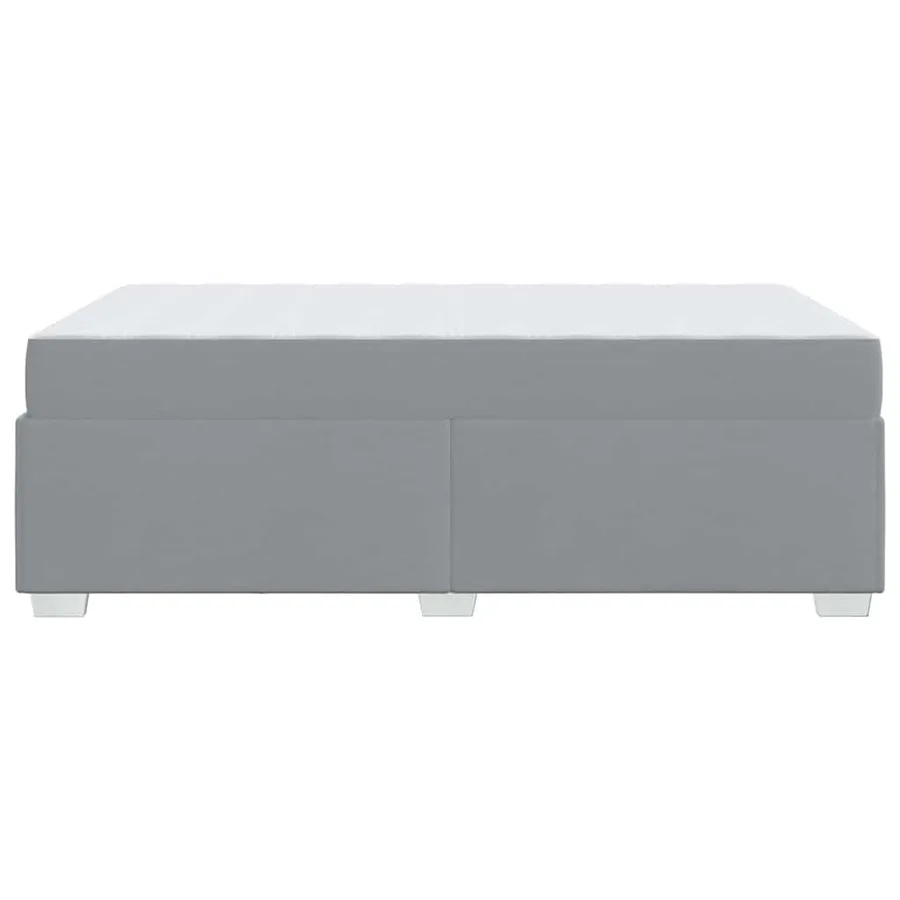 Cadre de lit avec matelas Gris clair 120 x 190 cm tissu - 6