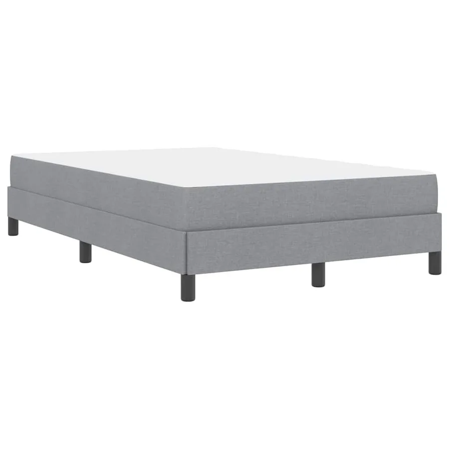 Lit à ressorts avec matelas Gris clair 120 x 190 cm tissu - 7
