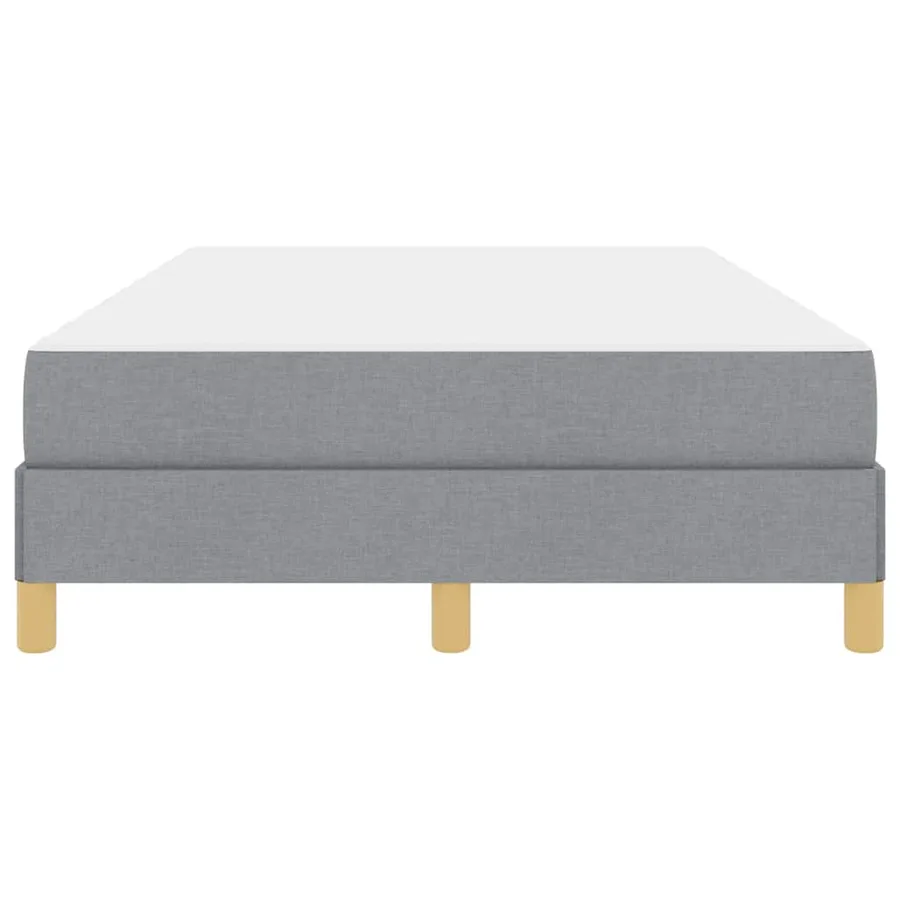 Lit à ressorts avec matelas Gris clair 120 x 190 cm tissu - 5