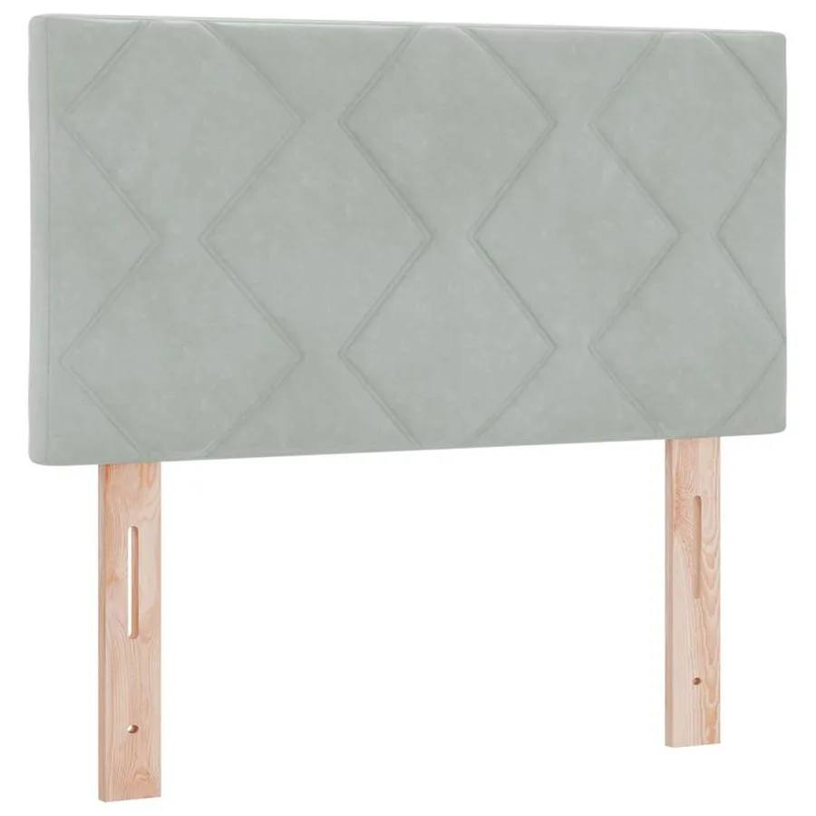 Tête de lit Gris clair 80 cm Velours - 2
