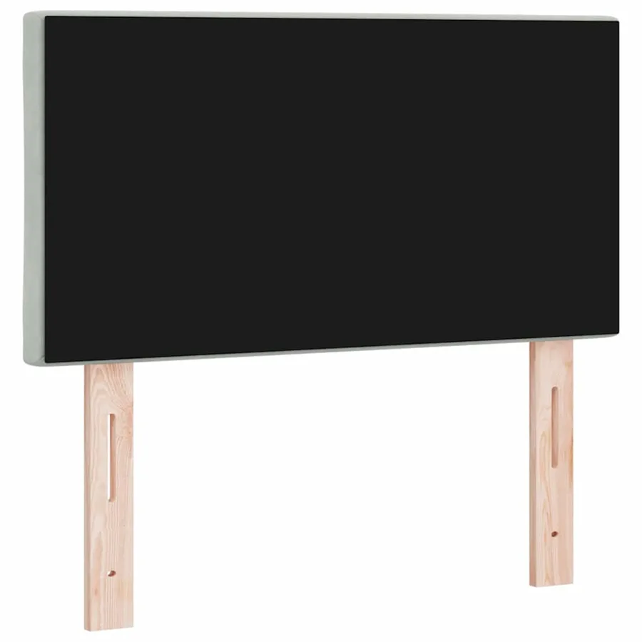 Tête de lit Gris clair 80 cm Velours - 4