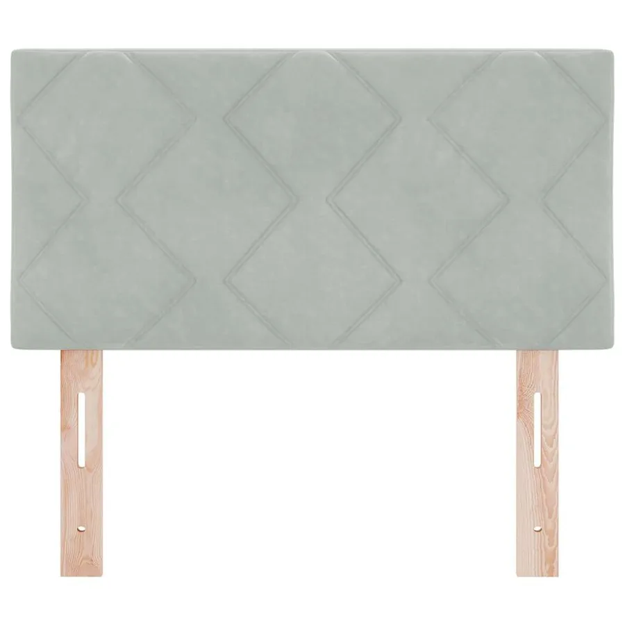 Tête de lit Gris clair 80 cm Velours - 5