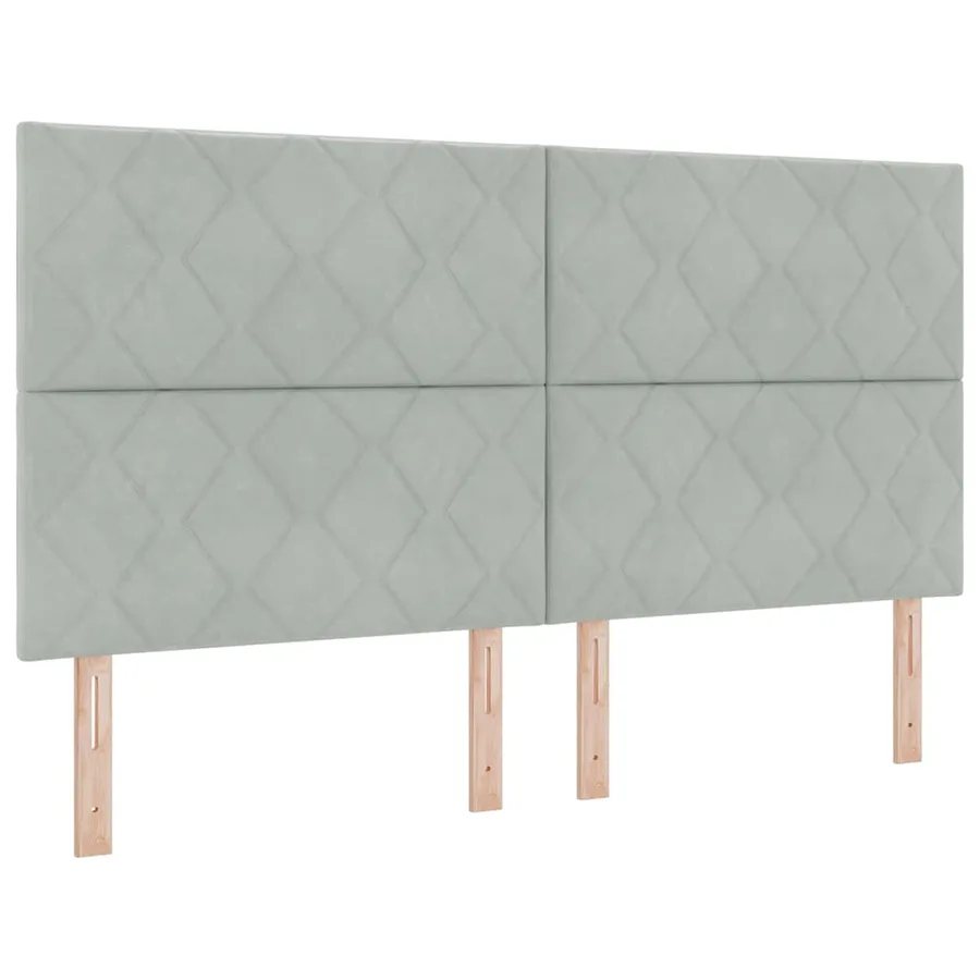 Tête de lit Gris clair 180 cm Velours - 2
