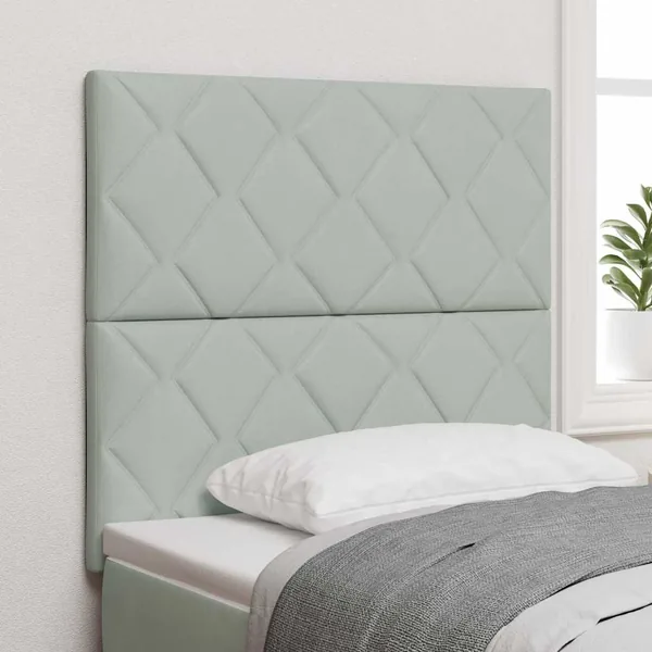 Tête de lit LED Gris clair 90 cm Velours