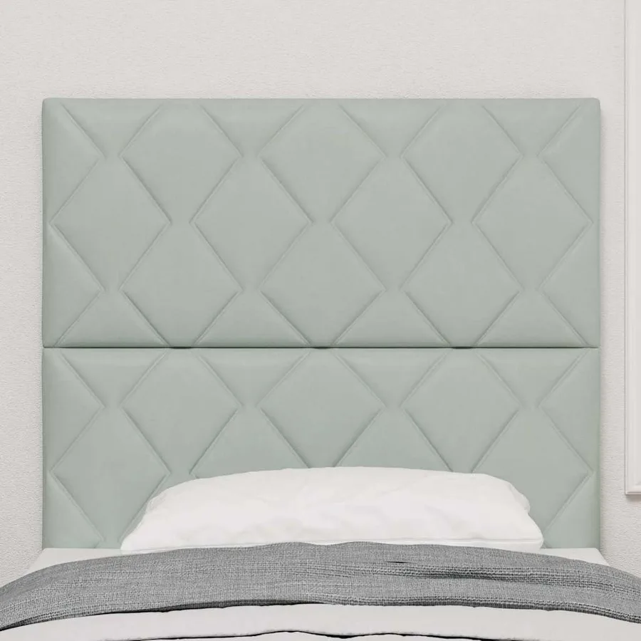 Tête de lit LED Gris clair 90 cm Velours - 3