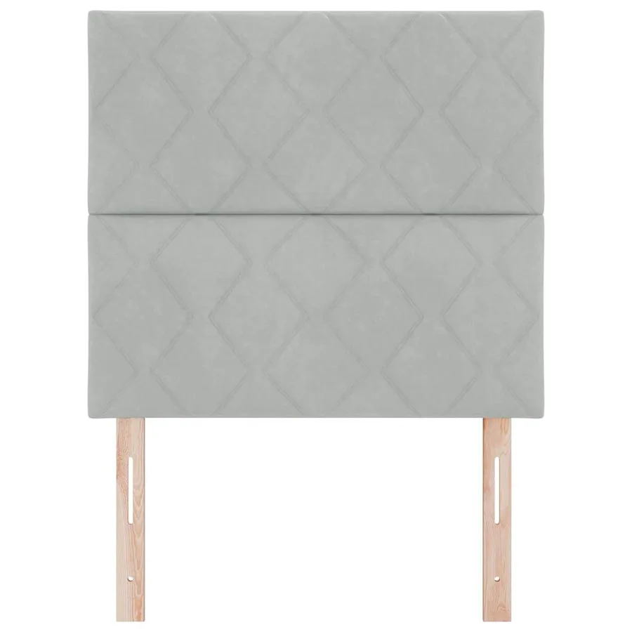 Tête de lit LED Gris clair 90 cm Velours - 5