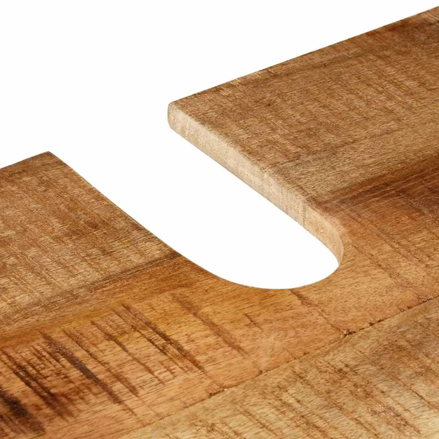Ensemble de meubles salle de bain 2 pcs fer et bois de manguier - 8