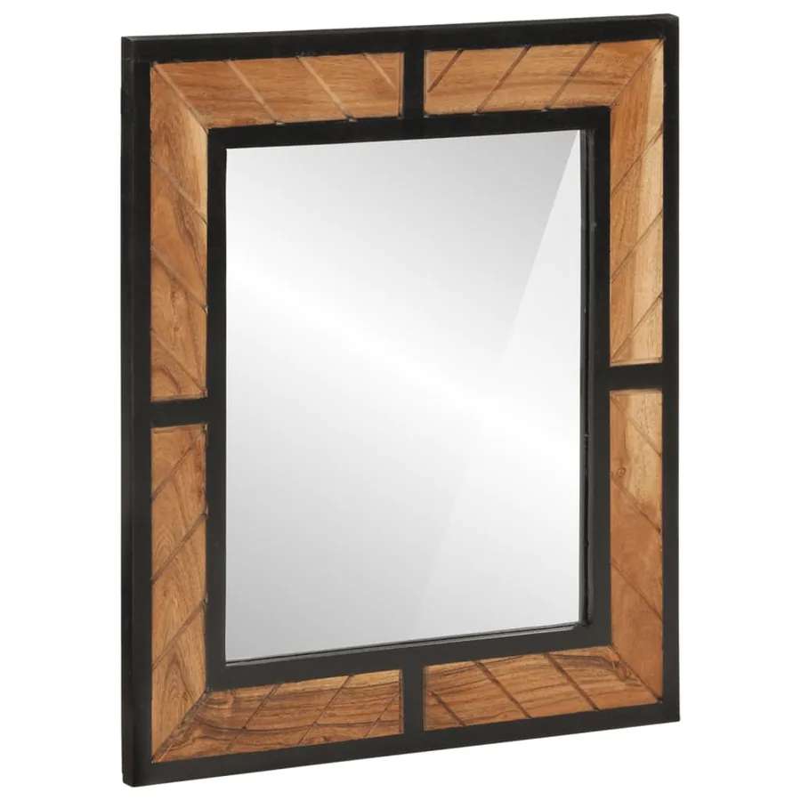 Ensemble de meubles salle de bain 4 pcs fer et bois d'acacia - 4