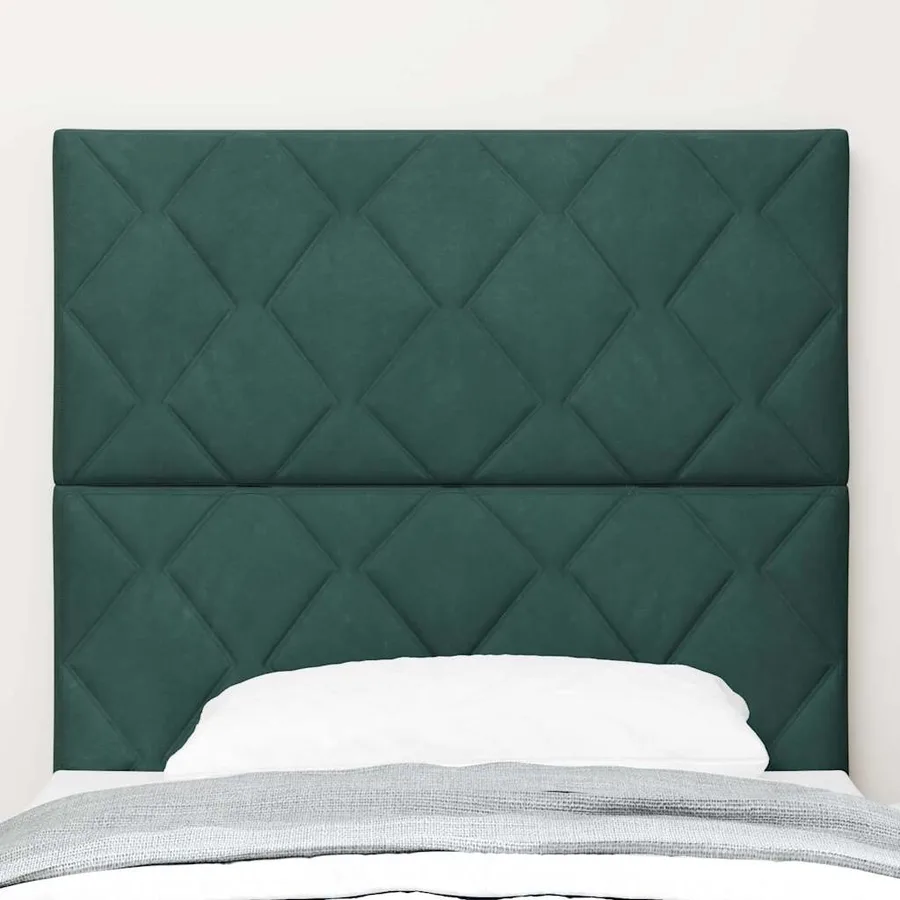 Tête de lit Vert foncé 90 cm Velours - 3