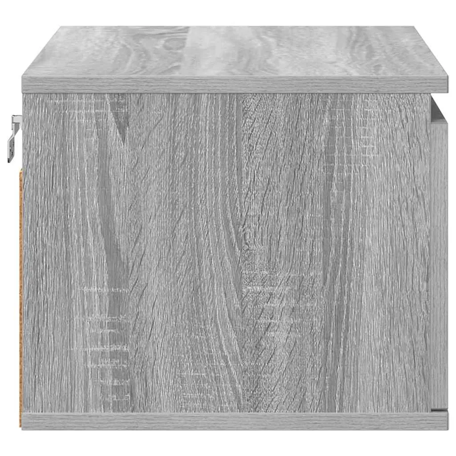 Table de chevet murale avec lumières LED sonoma gris - 8