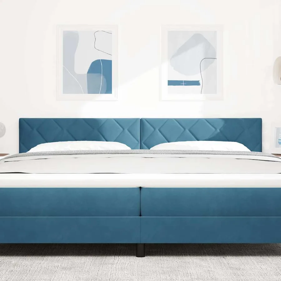 Tête de lit LED Bleu foncé 200 cm Velours - 3