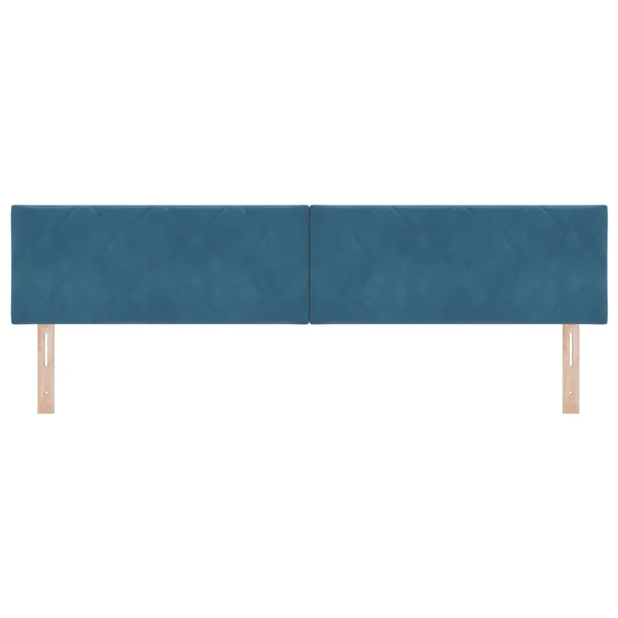 Tête de lit LED Bleu foncé 200 cm Velours - 5