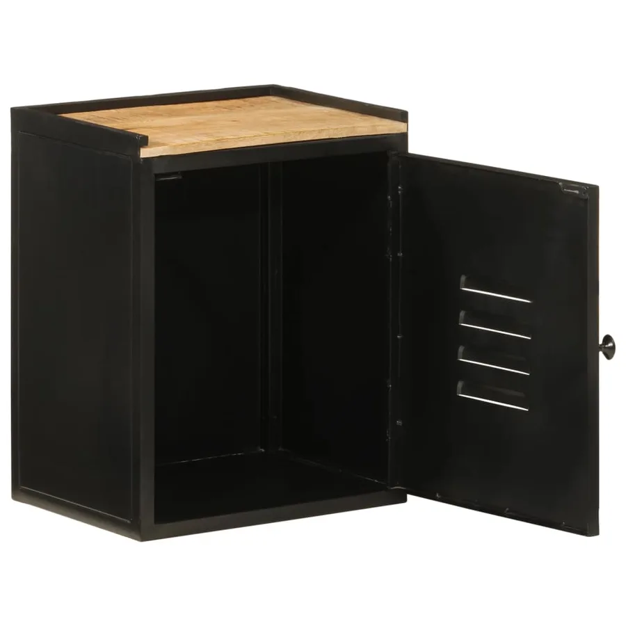 Armoire de salle de bain 40x30x50 cm fer et bois de manguier - 2