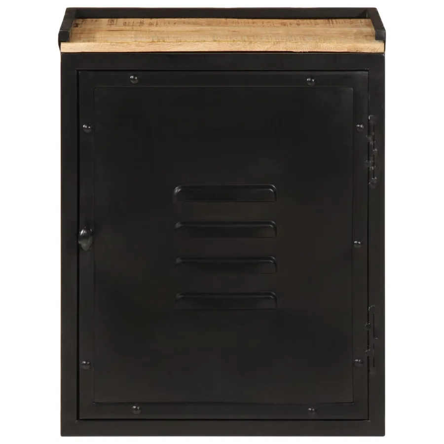 Armoire de salle de bain 40x30x50 cm fer et bois de manguier - 3
