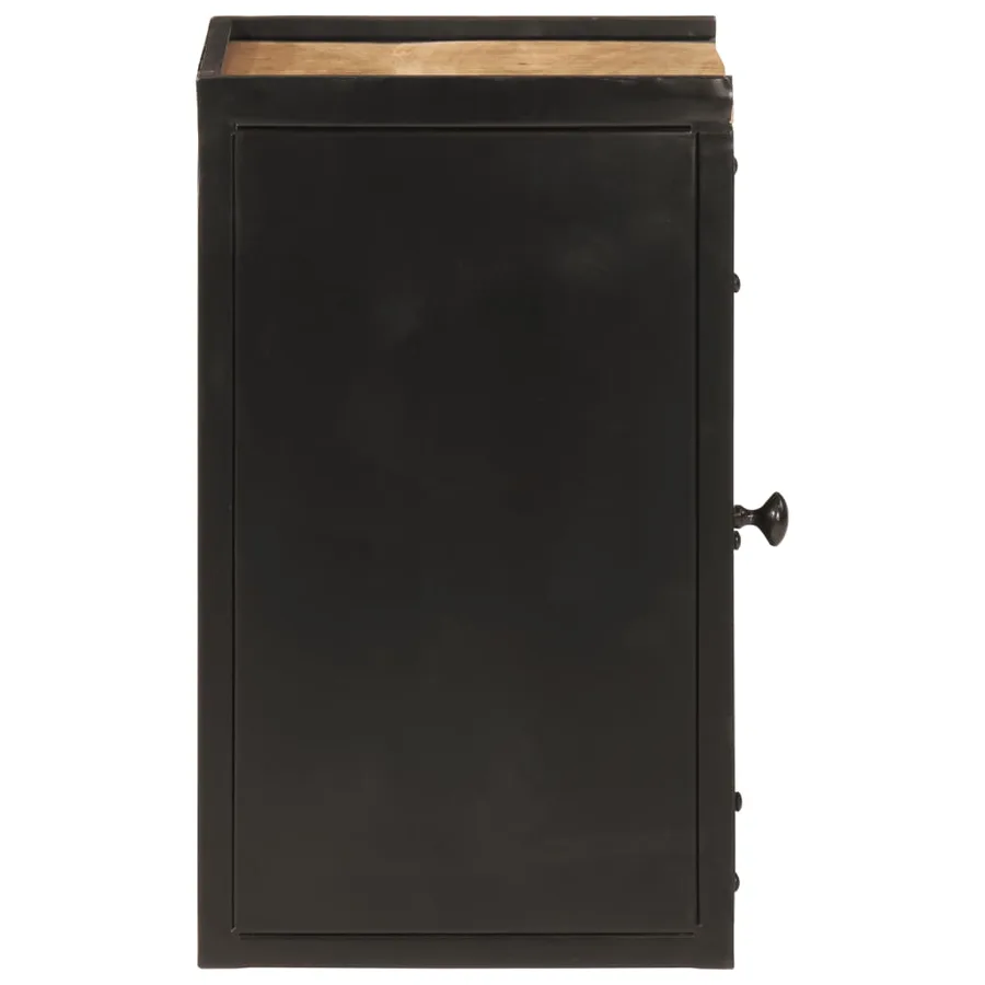 Armoire de salle de bain 40x30x50 cm fer et bois de manguier - 4
