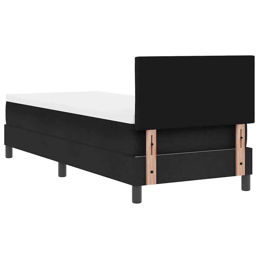 Lit à ressorts avec bandes LED Noir 80 x 200 cm tissu - 10