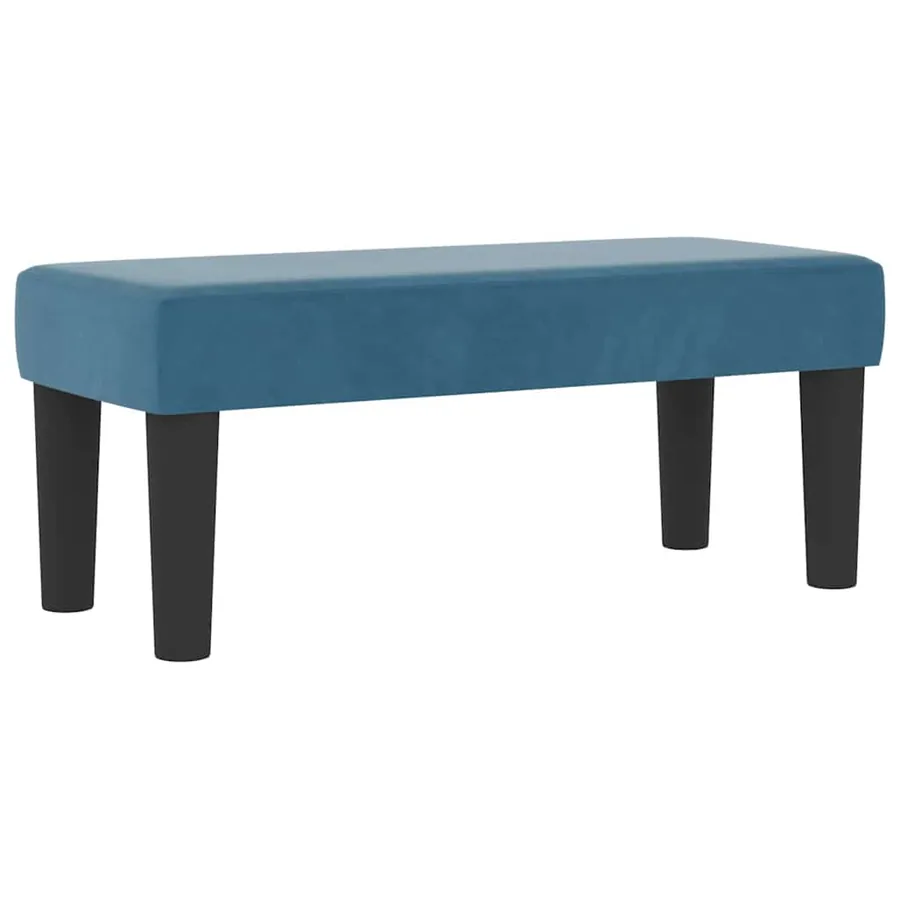 Lit à ressorts avec tête de lit Bleu foncé 190 x 90 cm Velours - 5