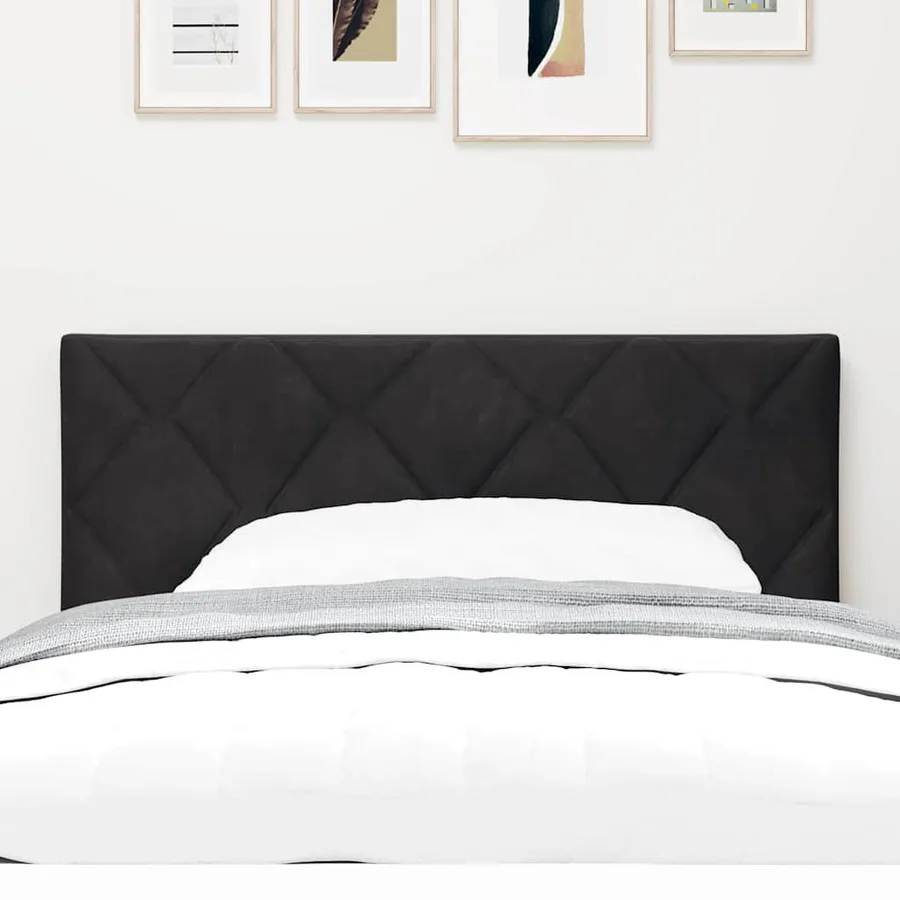 Tête de lit Noir 100 cm Velours - 3