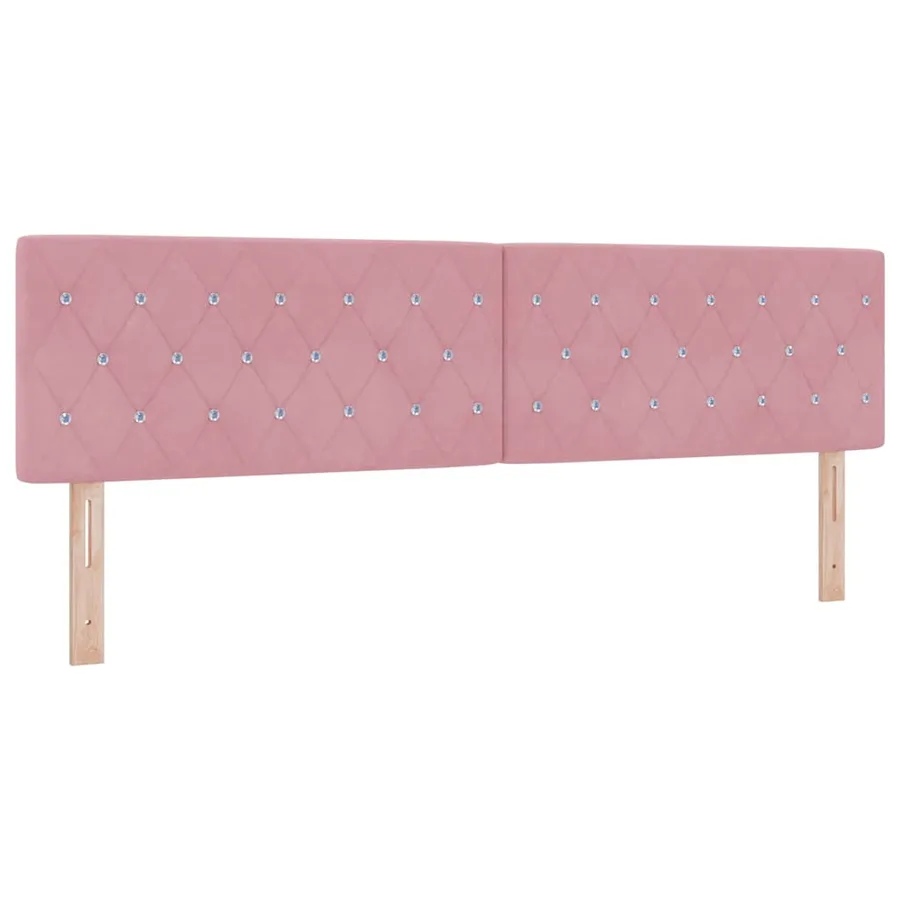 Tête de lit LED avec bandes LED Rose 180 cm Velours - 2