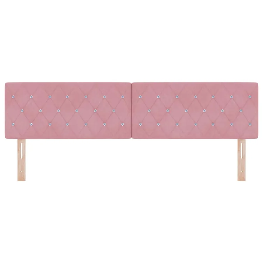 Tête de lit LED avec bandes LED Rose 180 cm Velours - 5