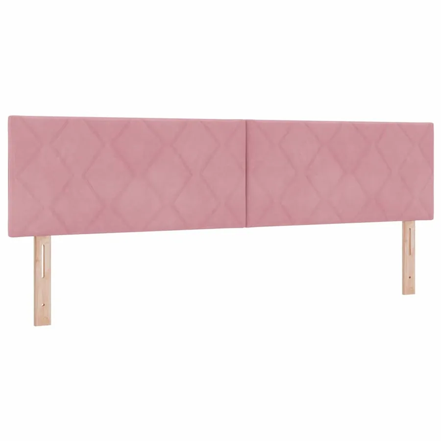 Lit à ressort LED avec bandes LED Rose 180 x 200 cm Velours - 7