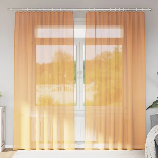 Rideaux en voile à œillets 2 pcs orange