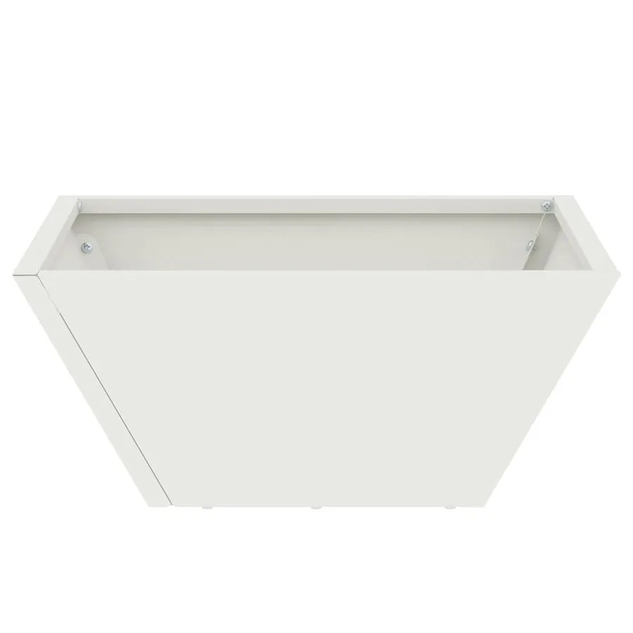 Cache-pot de jardin Blanc 35 x 35 x 15 cm Acier laminé à froid - 6