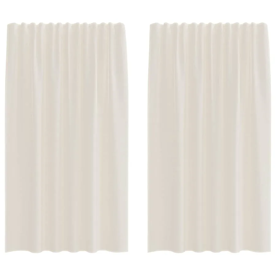 Rideaux en voile à œillets 2 pcs couleur crème - 2