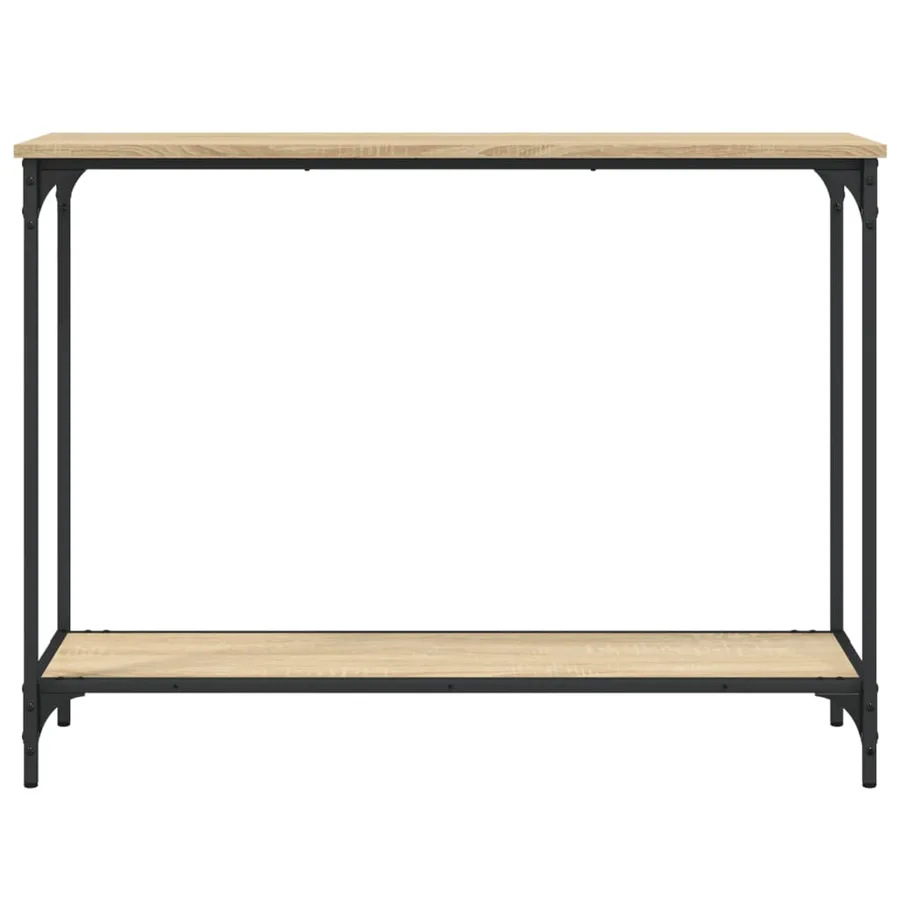 Table console chêne sonoma 101x30,5x75 cm bois d'ingénierie - 4
