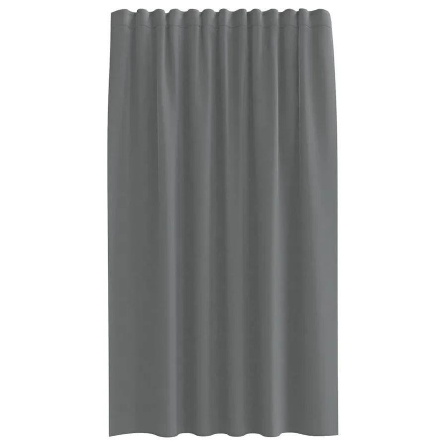 Rideaux en voile à œillets 2 pcs gris foncé - 4