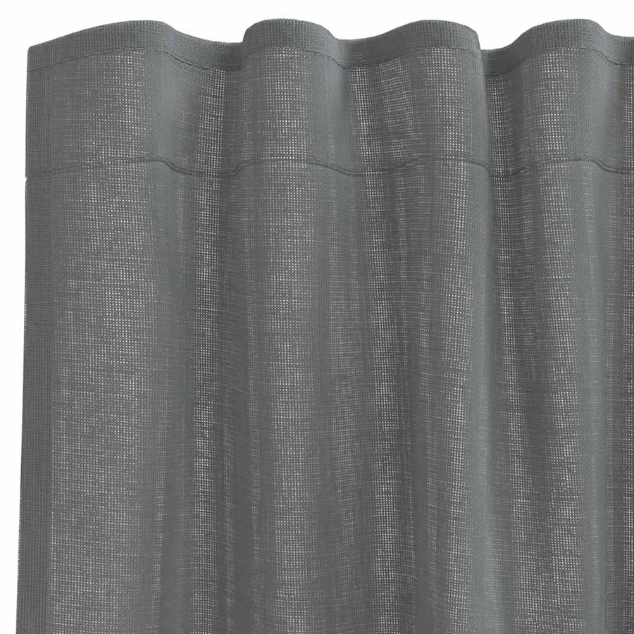 Rideaux en voile à œillets 2 pcs gris foncé - 5