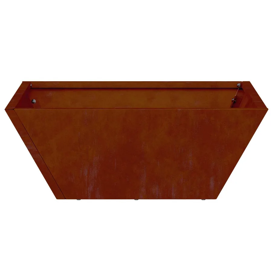 Cache-pot de jardin Rouillé 40 x 40 x 15 cm Acier patiné - 6