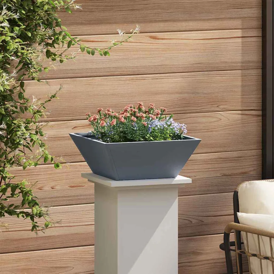 Cache-pot de jardin 5 pc Anthracite 40 x 40 x 15 cm - 4