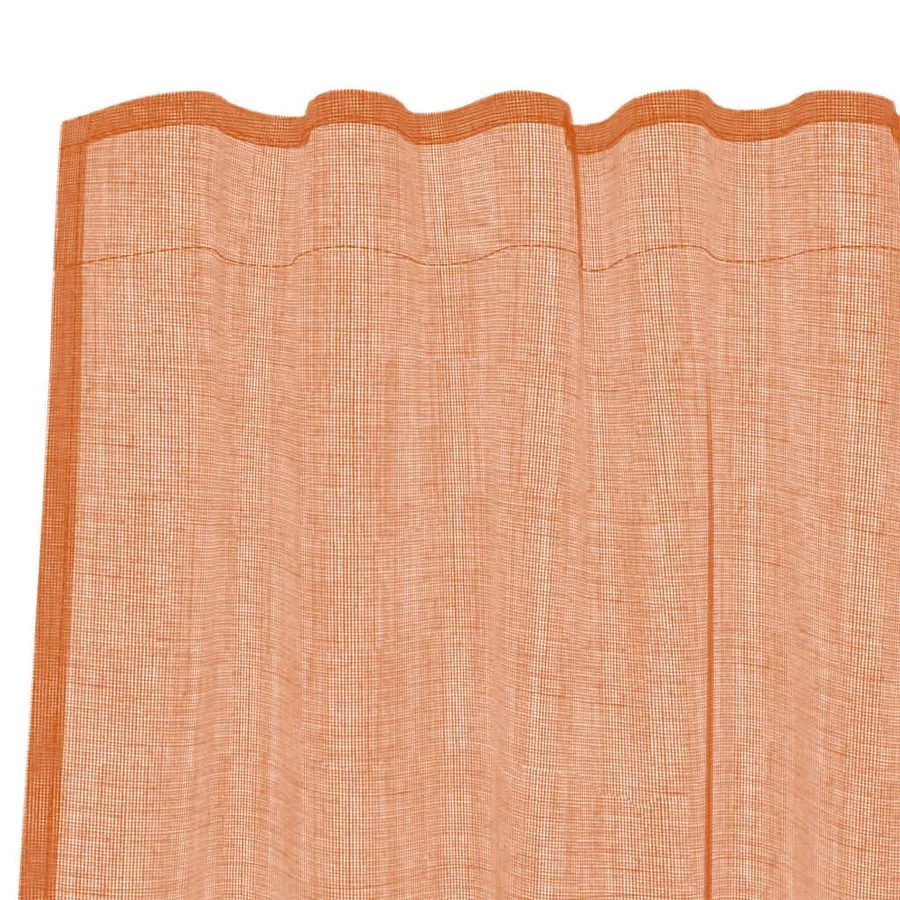 Rideaux en voile à œillets 2 pcs couleur terre cuite - 6